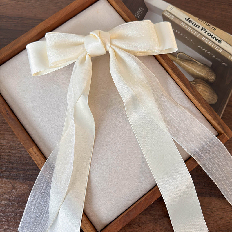 Wholesale Mesh Chiffon Bow Spring Clip